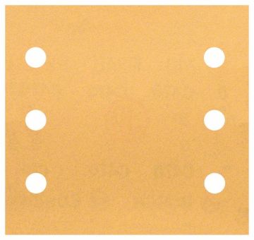 Bosch Titreşimli Zımpara Kağıdı 6 Delik 115x107 mm 60 Kum (10 Adet) - 2608607456