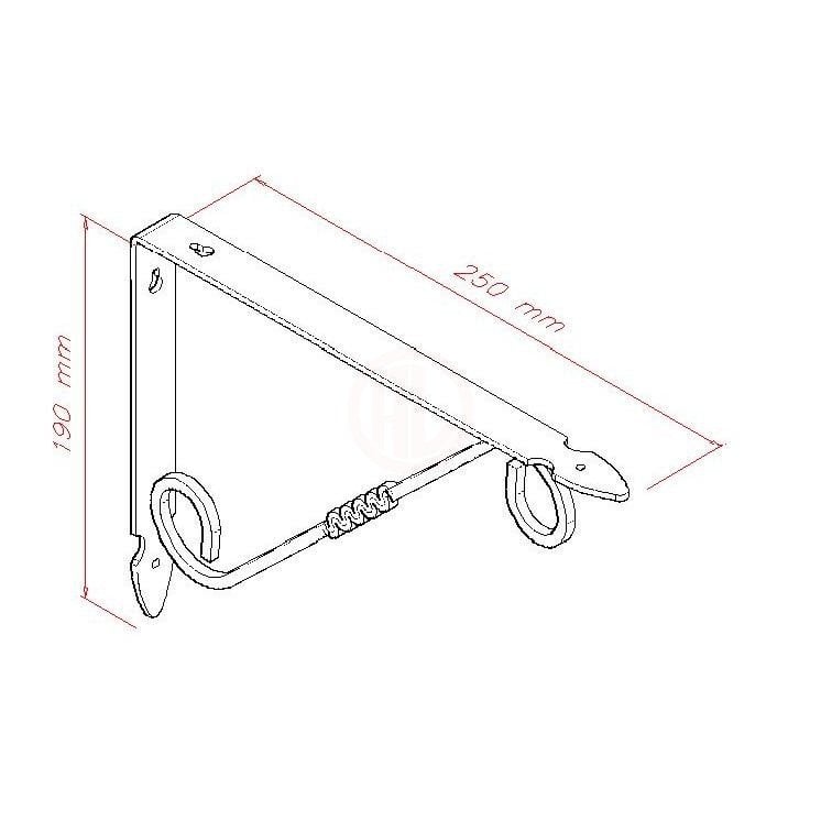 Endpa FERFORJE RAF PİMİ ALTI KONSOLU 250 MM SİYAH - 014021001902503