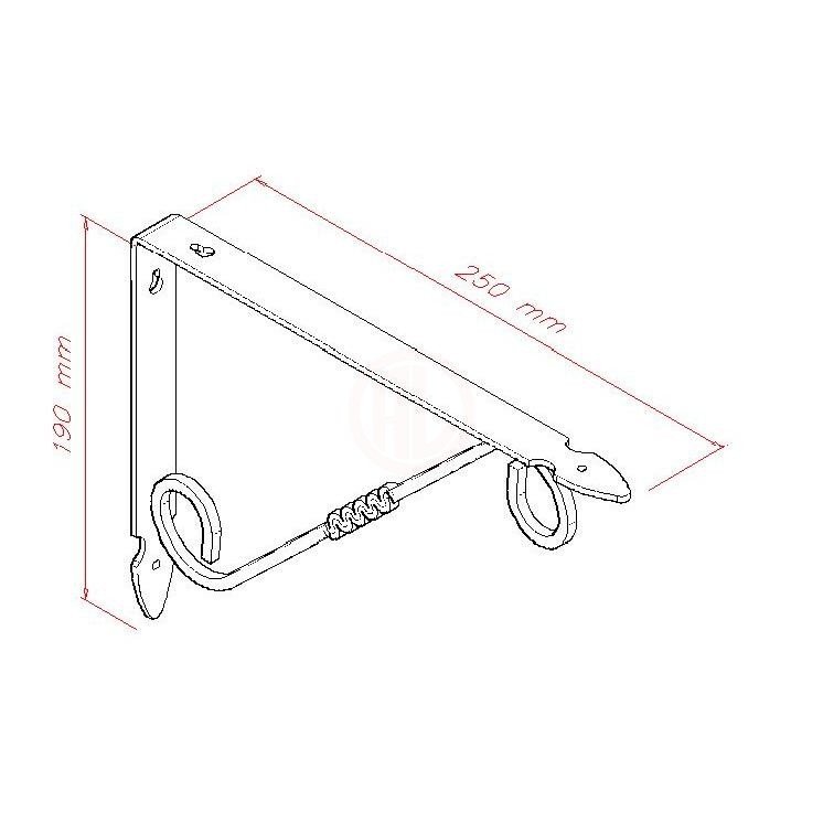 F PİMİ ALTI KONSOLU 250 MM SİYAH - 014021001902503