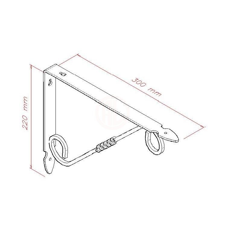Endpa FERFORJE RAF PİMİ ALTI KONSOLU 300 MM SİYAH - 014021002203003