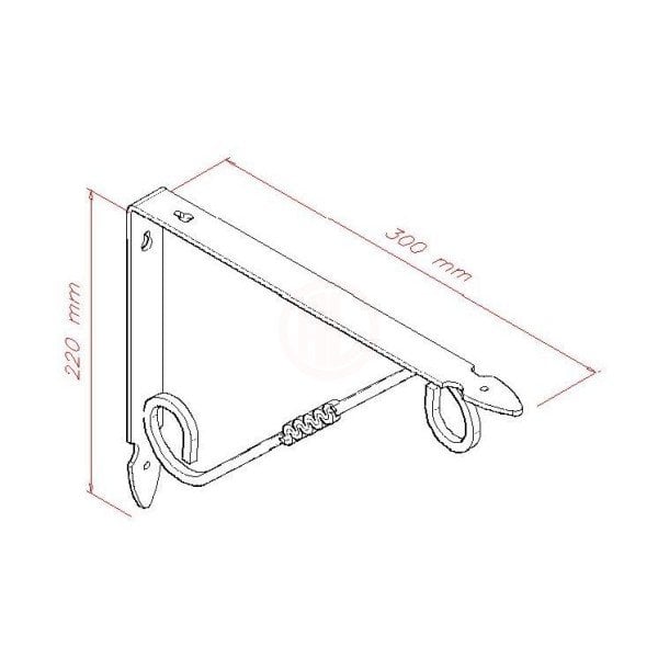 Endpa FERFORJE RAF PİMİ ALTI KONSOLU 300 MM SİYAH - 014021002203003