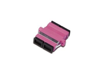 Assmann Digitus Sc / Sc Duplex Coupler, Multimode Om4, Pembe Renk, Seramik Kılıf, Polimer Gövde, Vidalar Dahil