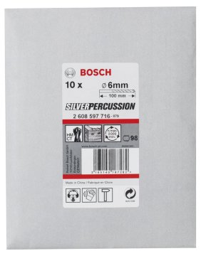 Bosch Beton Matkap Ucu CYL-3 Silver Percussion 6x100 mm (10 Adet) - 2608597716