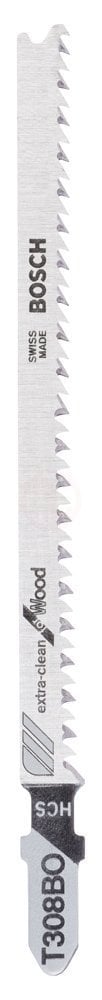 Bosch Dekupaj Testere Bıçağı ExtraClean For Wood T308 BO 117 mm (25 Adet) - 2608663869