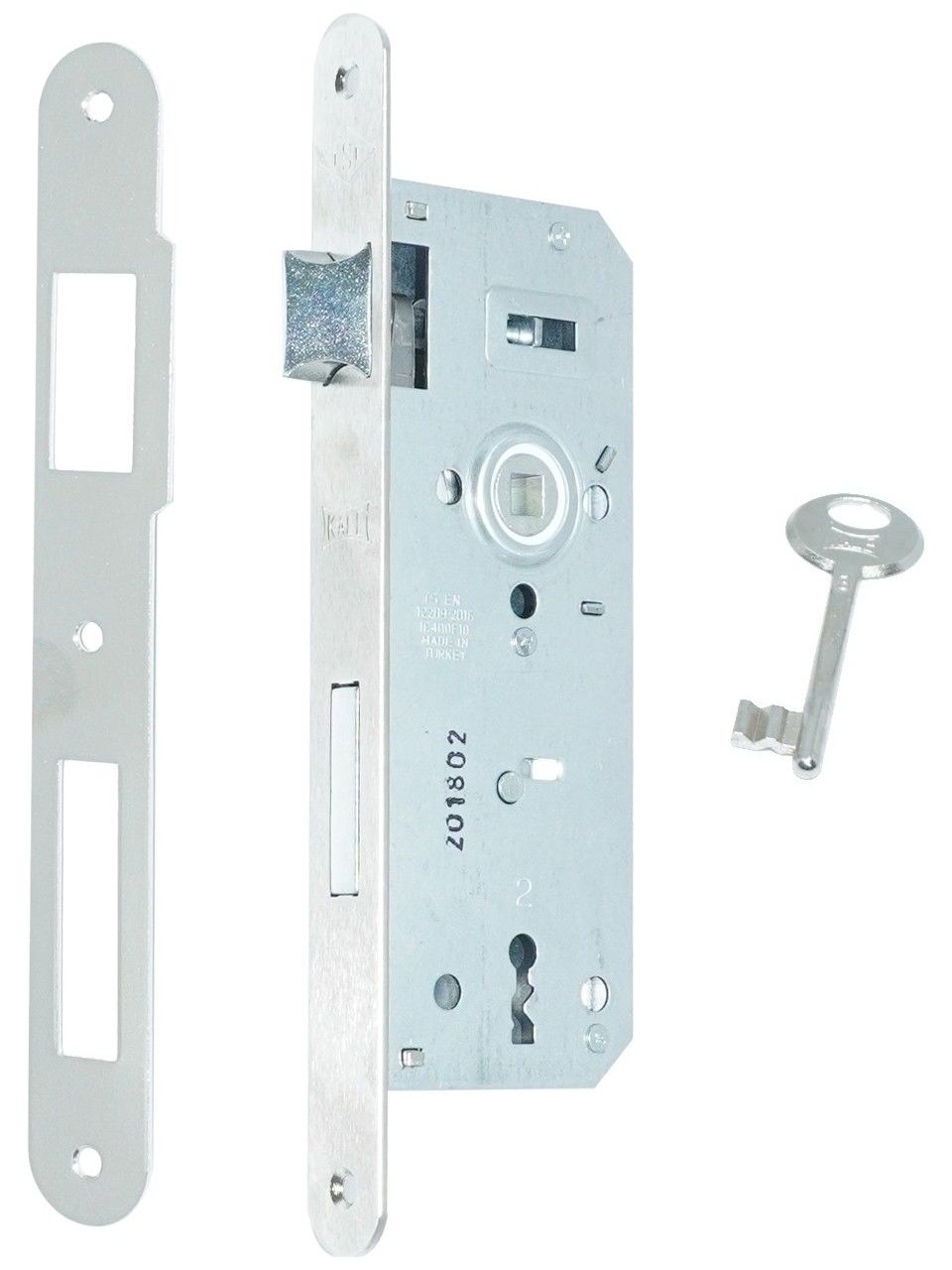 Kale Ekstra Gömme Kapı Kilidi Tek Anahtarlı Rozet Delikli Oval Nikel 40 mm - 151R4000027