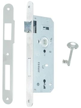 Kale Ekstra Gömme Kapı Kilidi Tek Anahtarlı Rozet Delikli Oval Nikel 40 mm - 151R4000027