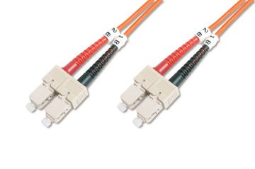 Assmann Digitus Sc-Sc Fiber Optik Patch Kablo, 2 Mt, Multimode, Duplex, 50/125