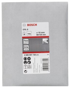 Bosch Beton Matkap Ucu CYL-3 Silver Percussion 10x120 mm (10 Adet) - 2608597720