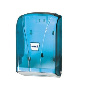 Palex C Katlama Tuvalet Kağıdı Dispenseri Şeffaf Mavi - 3438-1