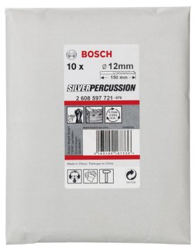Bosch Beton Matkap Ucu CYL-3 Silver Percussion 12x150 mm (10 Adet) - 2608597721