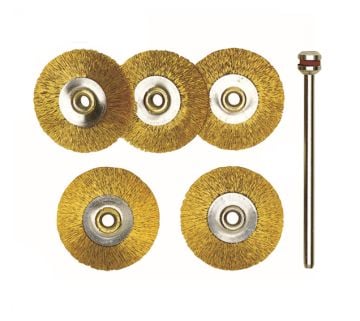 Proxxon Sarı Tel Fırça Disk 22 mm (5 Parça) (28962)