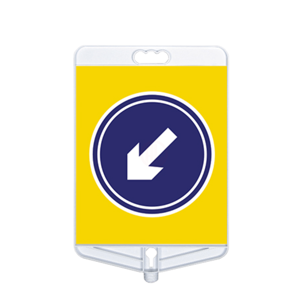 MFK Plastik Soldan Gidiniz Tabelası 35x41 Cm Beyaz Tek Taraflı - MFK9301