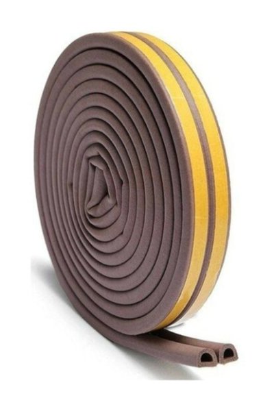 Epdm Kauçuk Kapı Pencere Bantı 2x3 M Rulo Kahve D Tipi