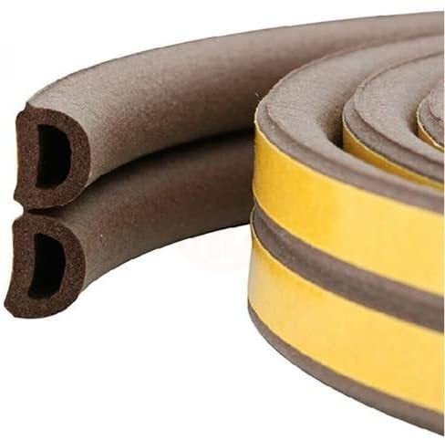 Epdm Kauçuk Kapı Pencere Bantı 2x3 M Rulo Kahve D Tipi