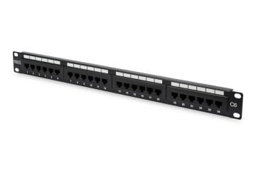 Assmann Digitus 19 24 Port Cat-6 Utp Patch Panel, 8P8C, 50 Μ (Mikron), Altın Kontak, Lsa, 1U, Zırhsız