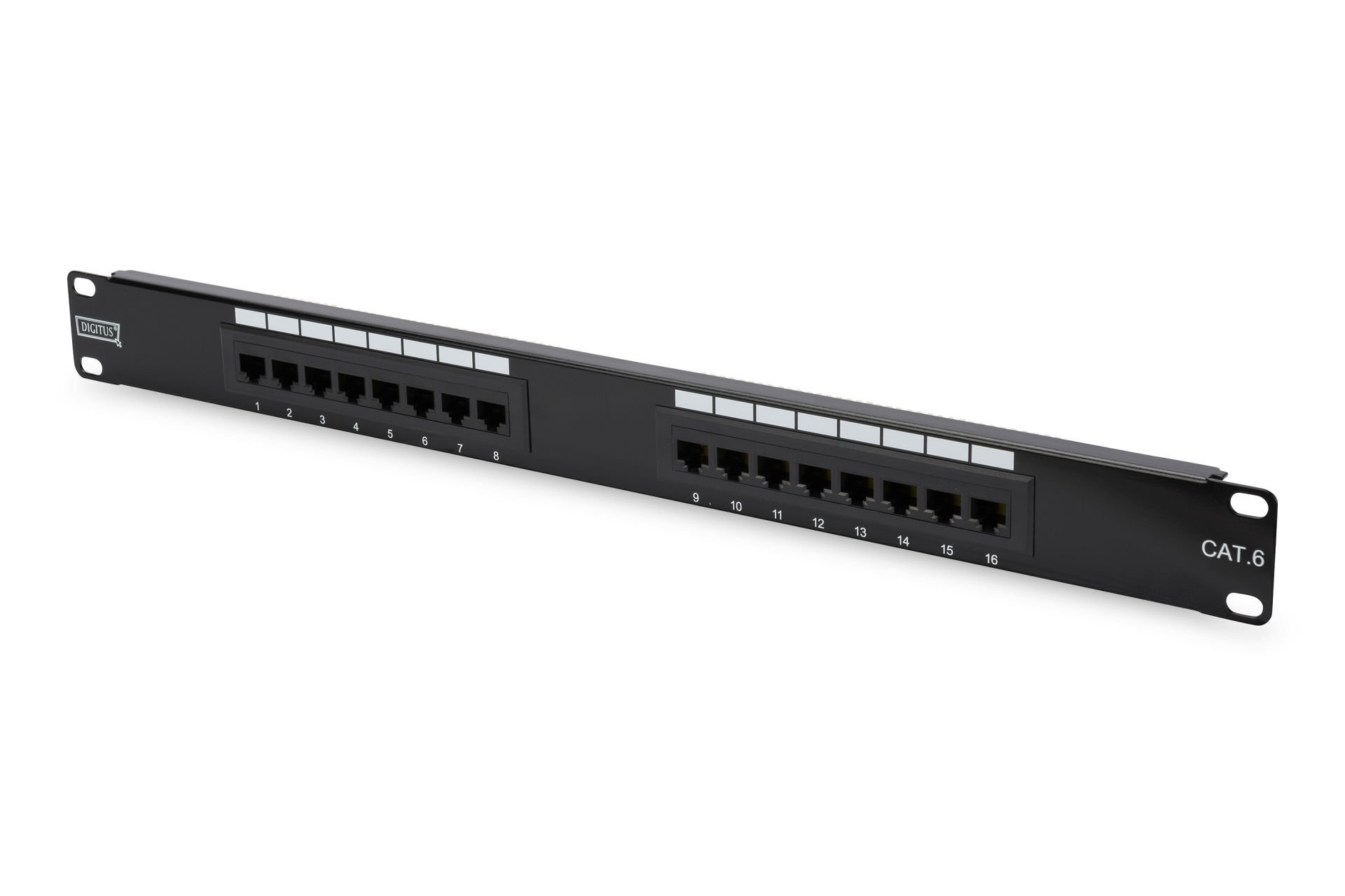 Assmann Digitus 19 Inch 16 Port Cat-6 Utp Patch Panel, 50 Μ (Mikron), Altın Kontak, Zırhsız
