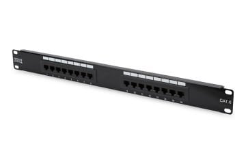 Assmann Digitus 19 Inch 16 Port Cat-6 Utp Patch Panel, 50 Μ (Mikron), Altın Kontak, Zırhsız