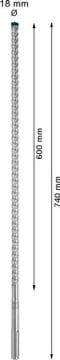 Bosch Kırıcı Delici Uç SDS-Max-8X Expert 18x740 mm (1 Adet) - 2608900223