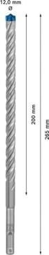 Bosch Kırıcı Delici Uç SDS-Plus-7X Expert 12x265 mm (10 Adet) - 2608900175