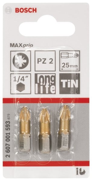 Bosch Maxgrip Vidalama Ucu Pz2X25 Mm 3 Lü - 2607001593