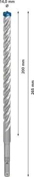 Bosch Kırıcı Delici Uç SDS-Plus-7X Expert 14x265 mm (1 Adet) - 2608900121