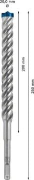 Bosch Kırıcı Delici Uç SDS-Plus-7X Expert 20x250 mm (1 Adet) - 2608900142