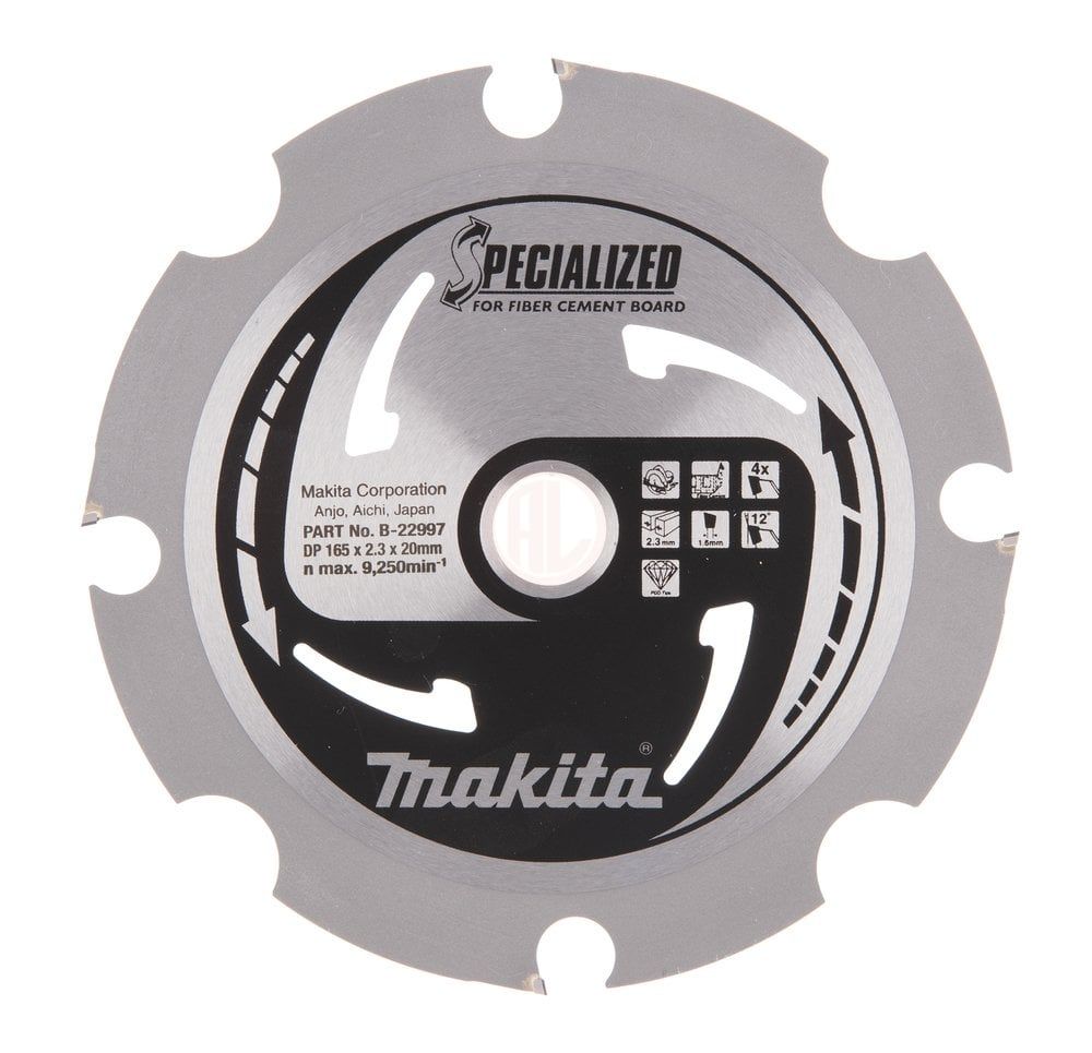 Makita Profesyonel Fibercement Daire Testere 165x20 mm 4 Diş (B-22997)