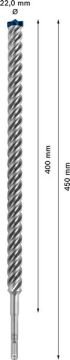 Bosch Kırıcı Delici Uç SDS-Plus-7X Expert 22x450 mm (1 Adet) - 2608900147