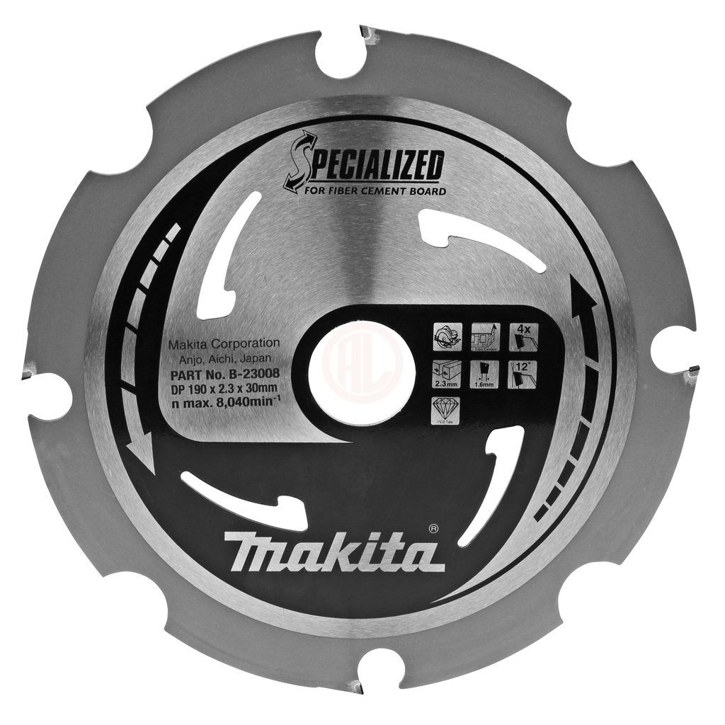 Makita Profesyonel Fibercement Daire Testere 190x30 mm 4 Diş (B-23008)