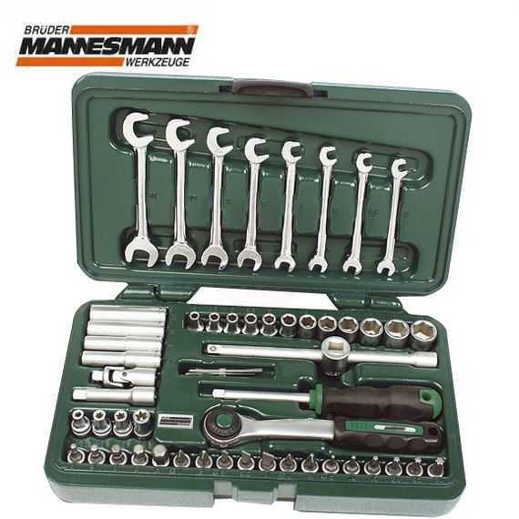 Mannesmann 29096 Profesyonel Lokma Anahtar Takımı (57 Parça, 6.3mm - 1/4 İnç, Metrik)