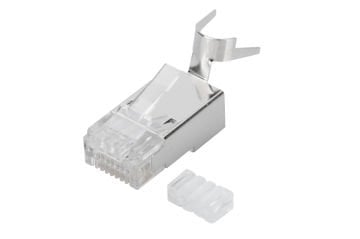 Assmann Cat 6A/Cat 7 Modüler Konnektör, 8P8C, Awg 22 - 23 Kablo İçin, Kablo Yük Taşıyıcılı (İnsert Load Bar), Kılavuz (Guide Plate) Dahil