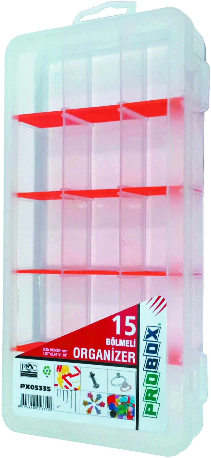 Probox 15 Bölmeli Organizer Kutu  - PRBX05335