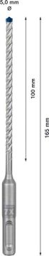 Bosch Kırıcı Delici Uç SDS-Plus-7X Expert 5x165 mm (10 Adet) - 2608900158