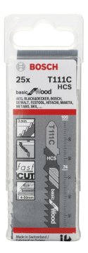 Bosch Dekupaj Testere Bıçağı Basic For Wood T 111 C 100 mm (25 Adet) - 2608633A38