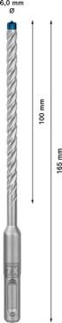 Bosch Kırıcı Delici Uç SDS-Plus-7X Expert 6x165 mm (50 Adet) - 2608900191
