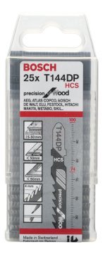 Bosch Dekupaj Testere Bıçağı Precision For Wood T144 DP 100 mm (25 Adet) - 2608633A39