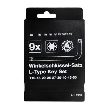 Brio Allen Anahtar Seti Kısa Torx (Tork) T10-T50 9 parça
