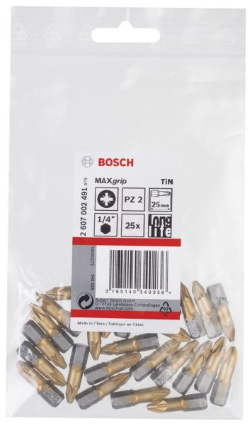 Bosch Max Grip Vidalama Ucu Pz 2X25 Mm 25 Li - 2607002491