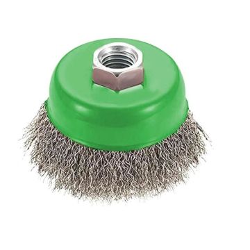 Ctm Paslanmaz Telli Saçaklı Çanak Fırça (0,30 Mm) 80 Mm