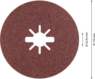 Bosch X-Lock Fiber Zımpara Diski Expert Prisma Ceramic R781 115 mm 60 Kum (5 Adet) - 2608621780