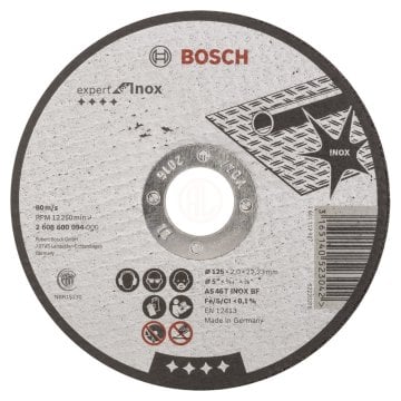 Bosch Paslanmaz Çelik Kesme Diski Expert For Inox Düz 125x22,23x2,0 mm (AS 46 T INOX BF) - 2608600094