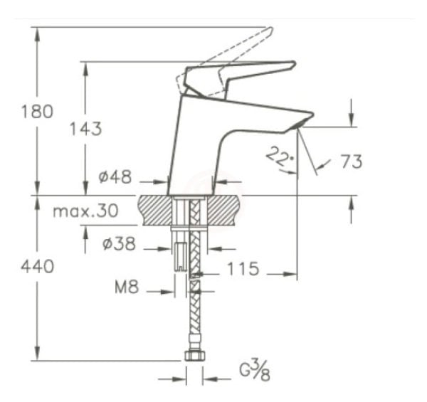 Artema Solid S Lavabo Bataryası Krom - A42440