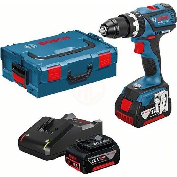 Bosch GSB 18V-EC AKÜLÜ DARBELİ DELME VİD. MAK.(2X5,0 Ah) - 0615990L3E