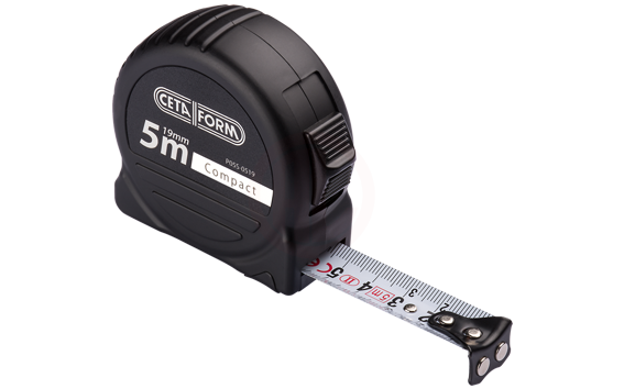Ceta Form Compact Şerit Metre (Siyah Kasa Mıknatıslı) 10 M X 25 Mm
