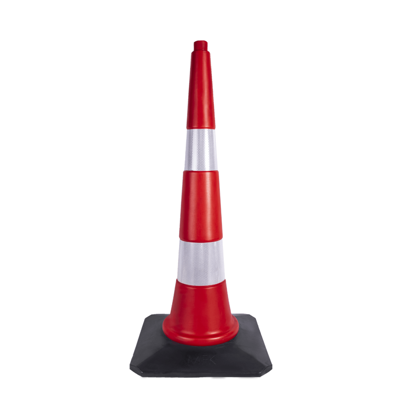 MFK Plastik Trafik ve Reklam Konisi 90 Cm Kırmızı Kauçuk Tabanlı - MFK3590