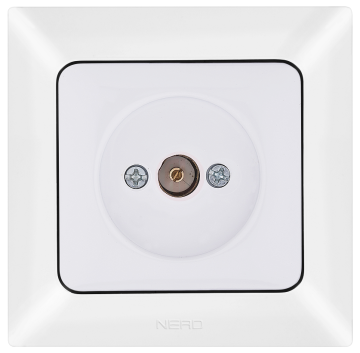 Ne-Ad Aras TV Radyo Elektronik / TV Anten Prizi (Geçişli - Sonlu) Beyaz (Çerçevesiz) - 93-10-07