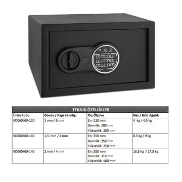 Kale Elektronik Kasa - KD060/60-120