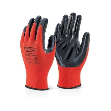 SGS 7610 Nitril Kaplı Örme Eldiven Poly-10