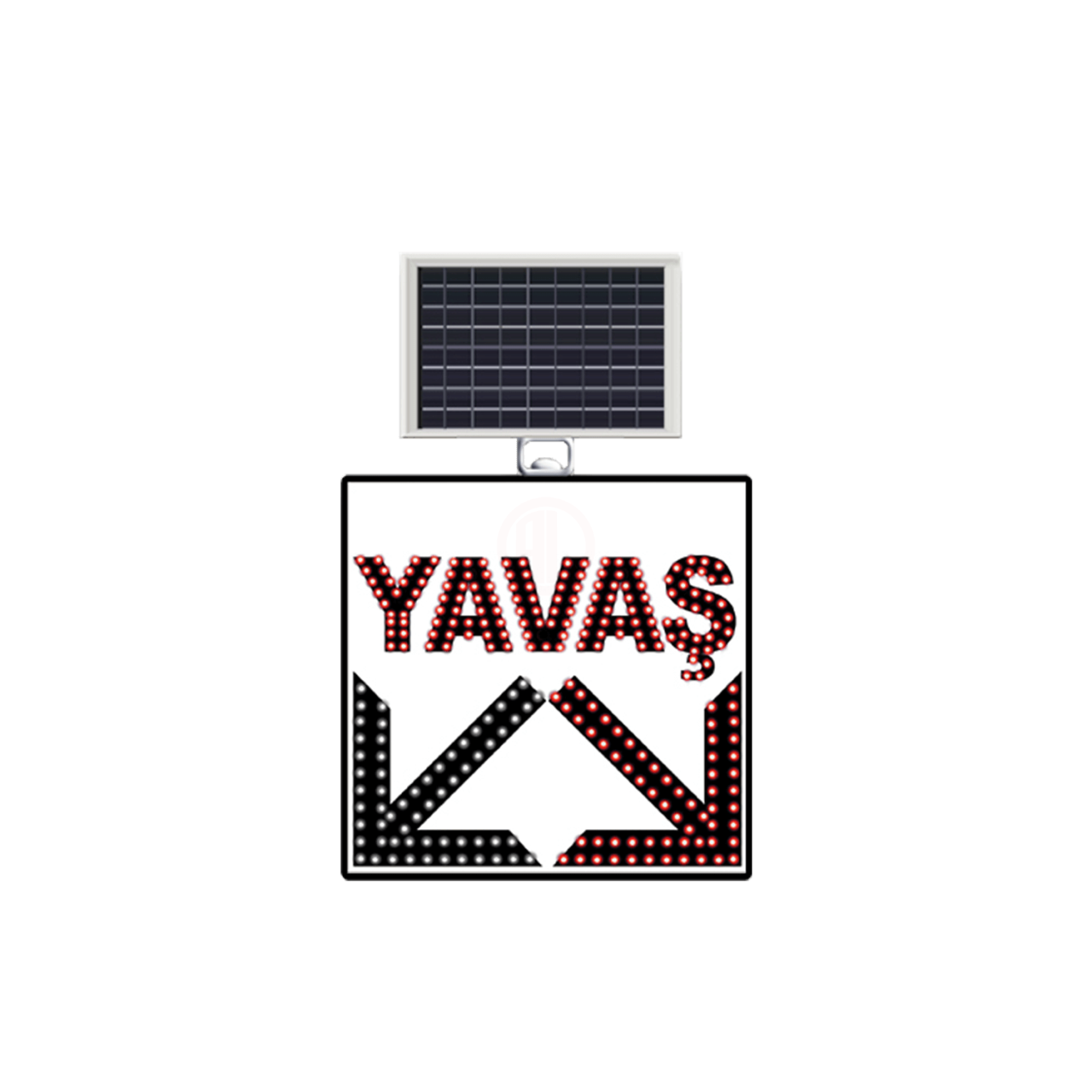 MFK Plastik Yavaş Çift Yönlü Ok Levhası 60x60 Cm - MFK9632