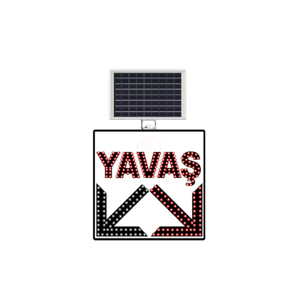 MFK Plastik Yavaş Çift Yönlü Ok Levhası 60x60 Cm - MFK9632